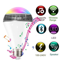 Bulbo esperto do orador do diodo emissor de luz do jogador de música sem fio de 5W E27 com controlo a distância do APP